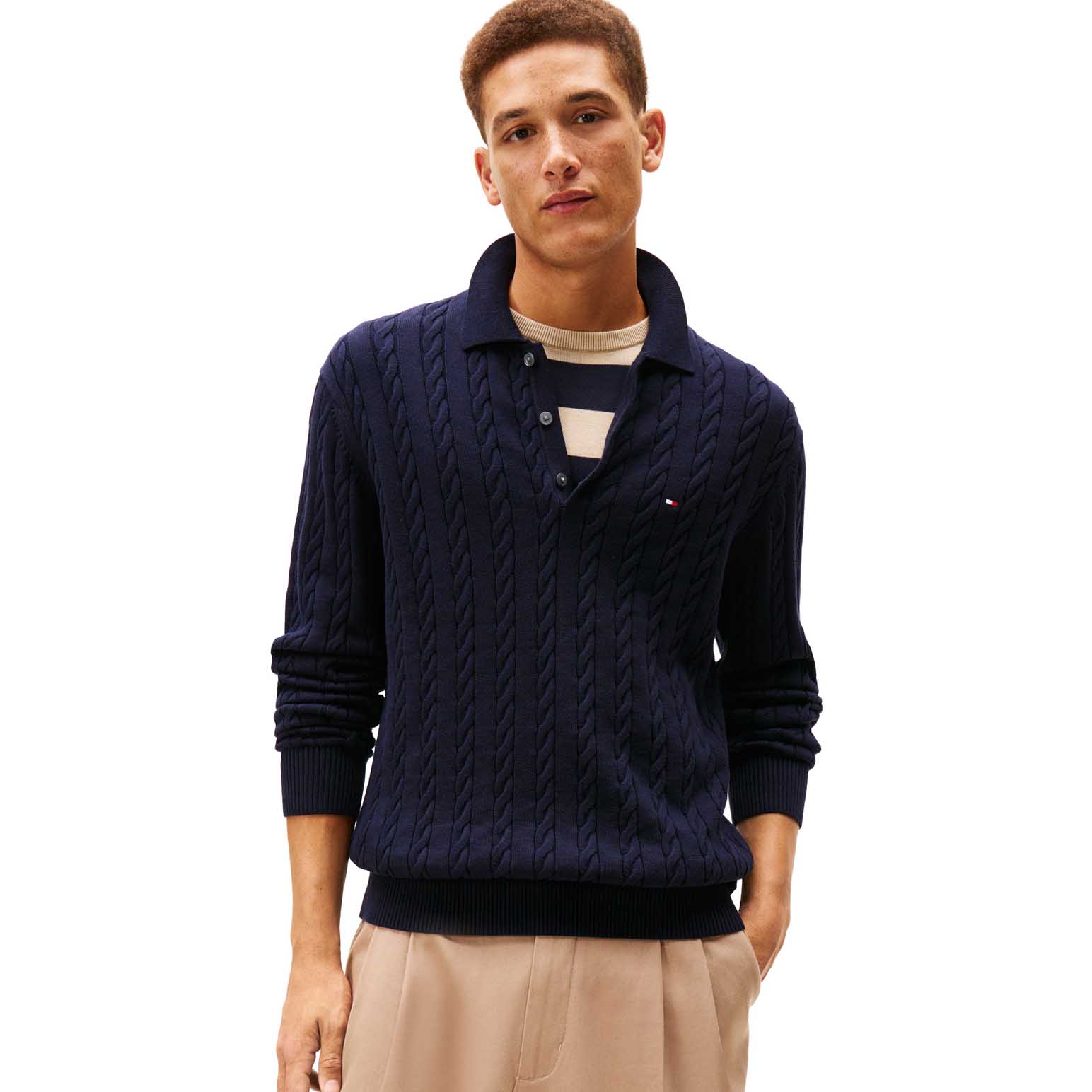 Tommy Hilfiger Classic Cotton Cable L/S Polo